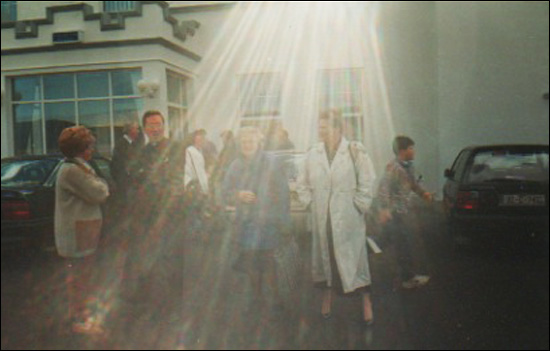 Mysterious rays of light pouring down on The House of Prayer Achill